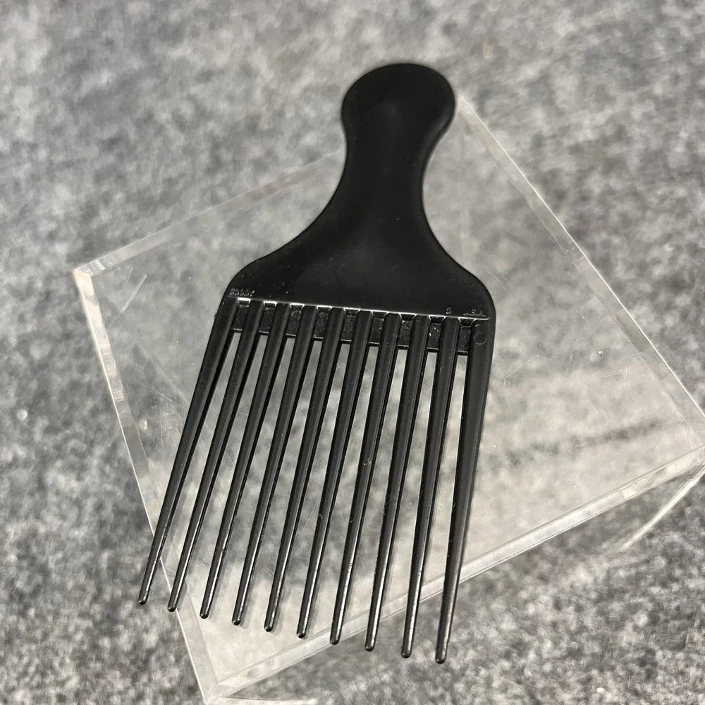 Vintage Goody Lift Comb Hair Pick with Handle Retro  Black 5.25